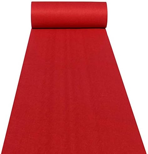 Red Aisle Runners Wedding Accessories Aisle Runner Carpet Rugs for Step and Repeat Display, Ceremony Parties and