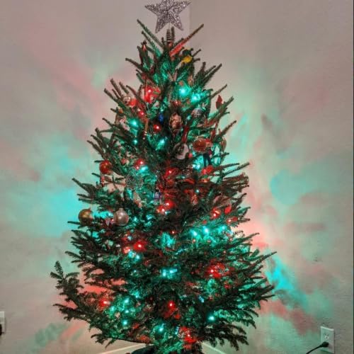 Red and Green Christmas String Lights, 300 LED 100 FT Connectable Waterproof String Lights Green Wire with 8, alternate view