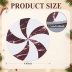 Red and White Peppermint Marble Cheese Board Charcuterie Cutting in 12.8"L x 10.4"W in Red/White, alternate view 2
