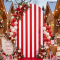 Red and White Striped Arch Backdrop Cover 6 FT Birthday Party Balloon Red Striped Arch Covers Stretchy Backdrop