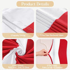 Red and White Striped Arch Backdrop Cover 6 FT Birthday Party Balloon Red Striped Arch Covers Stretchy Backdrop, alternate