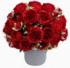 Red Artificial Peonies Silk Flowers for Home Wedding Decor, 2PCS