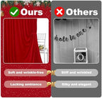 Red Backdrop Curtain - 10x10FT Back Drop Curtains for Parties Wrinkle-Free Soft Polyester Photo Backdrop Wedding, alternate