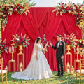 Red Backdrop Curtains 40 x 10ft for Photo Background Wrinkle Free Drapes in W4' x H10'(10 panels) in Red