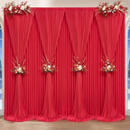 Red Backdrop Curtains 40 x 10ft for Photo Background Wrinkle Free Drapes in W4' x H10'(10 panels) in Red, alternate view 7