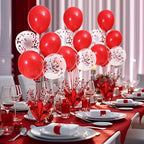 Red Balloon Table Centerpiece Kit, 4 Sets Red Balloon Stands for Tables with Metallic Star Centerpieces, alternate view 2
