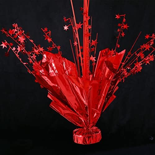 Red Balloon Table Centerpiece Kit, 4 Sets Red Balloon Stands for Tables with Metallic Star Centerpieces, alternate view 3