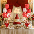 Red Balloon Table Centerpiece Kit, 4 Sets Red Balloon Stands for Tables with Metallic Star Centerpieces, alternate view 4