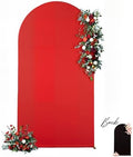 Red Black Arch Backdrop Cover 6.6FT Party Wedding Arch Covers Stretchy Backdrop Decorations Baby Shower Bridal