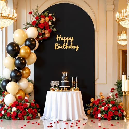Red Black Arch Backdrop Cover 6.6FT Party Wedding Arch Covers Stretchy Backdrop Decorations Baby Shower Bridal, alternate