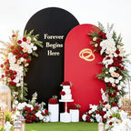 Red Black Arch Backdrop Cover 6.6FT Party Wedding Arch Covers Stretchy Backdrop Decorations Baby Shower Bridal, alternate