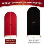 Red Black Arch Backdrop Covers 7.2FT 6FT Wedding Party Arch Covers in 6/7.2ft in Red, Black, alternate view 3