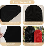 Red Black Draped Arch Backdrop Covers 7.2 and 6 FT, Black Red Draped Arch Cover Stretchy Backdrop Set of 2 for, alternate