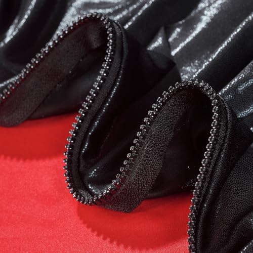 Red & Black Sequin Arch Backdrop Cover Set of 2(6ft/7.2ft), Shimmer Chiara in 6ft+7.2ft in Black and Red, alternate view 6