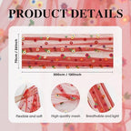 Red Embroidery Daisy Gauze Table Runner 120 Inch 10FT, alternate view 7
