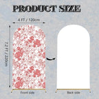 Red Flower Arch Backdrop Cover 7.2ft Stretch Fabric Cover Fits Arch Backdrop Stand, Stand for Wedding, Birthday, alternate