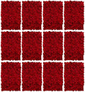 Red Flower Wall Backdrop for Wedding Decor, 12 Pcs, 24 x 16 Inches in 24 x 16 Inches