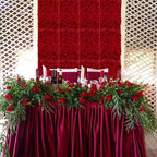 Red Flower Wall Backdrop for Wedding Decor, 12 Pcs, 24 x 16 Inches in 24 x 16 Inches, alternate view 2
