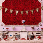 Red Flower Wall Backdrop for Wedding Decor, 12 Pcs, 24 x 16 Inches in 24 x 16 Inches, alternate view 4