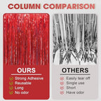 Red Foil Fringe Backdrop Curtains, 3.3 x 6.6 ft, 3pcs in 3.3 x 6.6 ft, alternate view 5