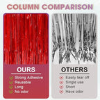 Red Foil Fringe Backdrop Curtains, 3.3x8.2ft, 3 Pack in 3.3x8.2ft, alternate view 6