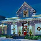 Red & Green Christmas Icicle Lights, 29.5ft 360 LED Icicle Lights, 8 Modes, 60 Drops, Window Curtain Led, alternate view 3