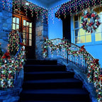 Red & Green Christmas Icicle Lights, 29.5ft 360 LED Icicle Lights, 8 Modes, 60 Drops, Window Curtain Led, alternate view 4