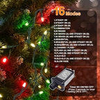 Red Green Warm Christmas Mini Lights, 32.5FT 100 LED Clear Bulbs String Lights with 16 Light Modes, Fairy Lights, alternate