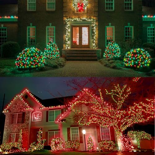 Red Green Warm Christmas Mini Lights, 32.5FT 100 LED Clear Bulbs String Lights with 16 Light Modes, Fairy Lights, alternate