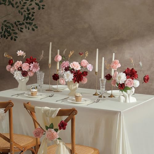 Red&Pink Artificial Flowers Combo Box Set for Wedding Bouquets Home Decor in Red&pink, alternate view 2