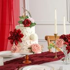 Red&Pink Artificial Flowers Combo Box Set for Wedding Bouquets Home Decor in Red&pink, alternate view 5