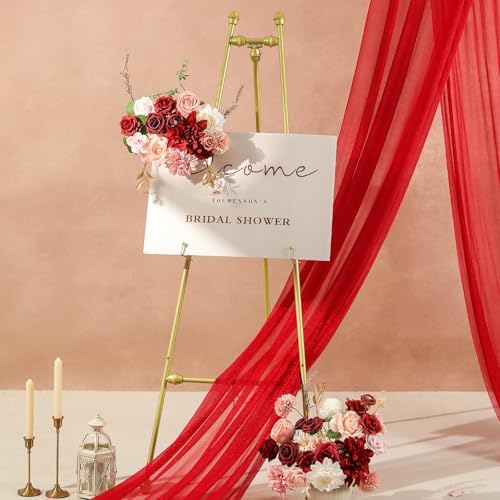 Red&Pink Artificial Flowers Combo Box Set for Wedding Bouquets Home Decor in Red&pink, alternate view 6