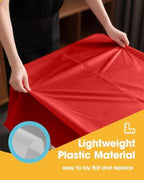 Red Plastic Table Cloth Disposable, 4 Pack, 54 x 108 in, alternate view 3