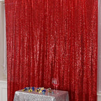 Red Sequin Backdrop,5FT x 7FT Glitter Photography Background for Party Decoration in 5x7 ft in Red, alternate view 3