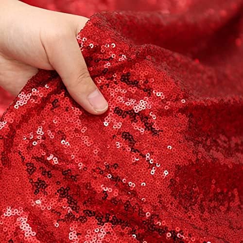 Red Sequin Backdrop,8FT x 10FT Sequin Photography Backdrop Curtain for Valentines Day Party Decoration in 8 x, alternate view
