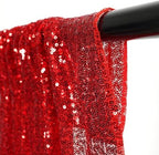 Red Sequin Backdrop Curtain, 2 Panels 2Ft x 8Ft Glitter Photography Back Drop for Wedding Birthday Christmas, alternate view