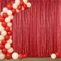 Red Sequin Backdrop Curtain 4FTx8FT Glitter Red Background Drapes Sparkle Photography Backdrop for Party Wedding