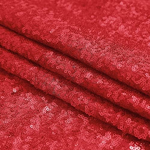 Red Sequin Backdrop Curtain 7FTx7FT Glitter Red Background Drapes Sparkle Photography Backdrop for Party Wedding, alternate