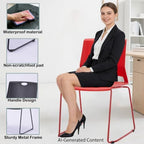 Red Stacking Conference Guest Chairs Set of 4, stackable Waiting Breakroom, alternate view 6