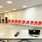 Red Stacking Conference Guest Chairs Set of 4, stackable Waiting Breakroom, alternate view 7