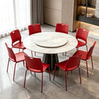 Red Stacking Conference Guest Chairs Set of 8, stackable Waiting Breakroom, alternate view 2