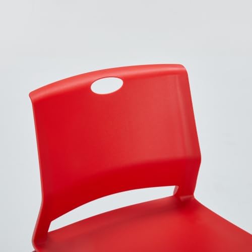 Red Stacking Conference Guest Chairs Set of 8, stackable Waiting Breakroom, alternate view 7
