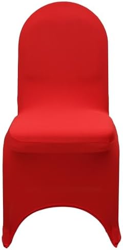 Red Stretch Spandex Banquet Chair Cover - Wedding Slip Premium Quality Cover in Red, alternate view 5