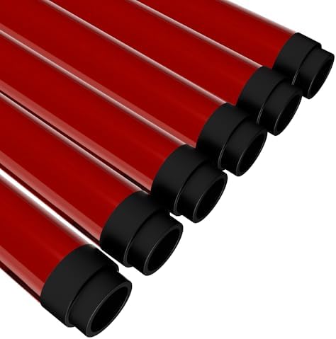 Red T8 Fluorescent Tube Guard, 4-Ft Safety Sleeve, 6-Pack
