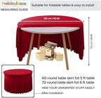 Red Tablecloths Spandex Table Covers for Christmas, 60 Inch Round,6 Pack in 60R Inch| 6 Pack in Red, alternate view 5