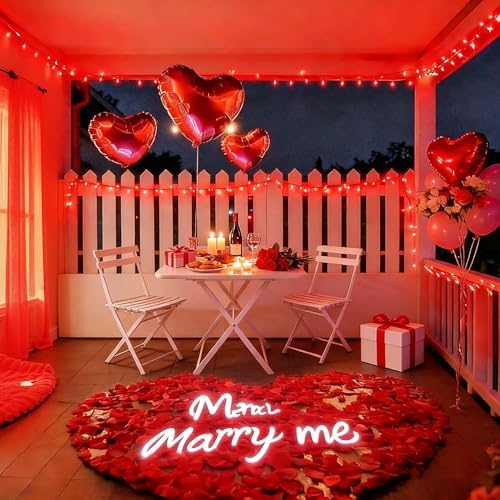 Red Valentines Decor Lights, 32.5FT 100 LED Valentine's Day String Lights Outdoor Indoor, 16 Lighting Mode Plug, alternate