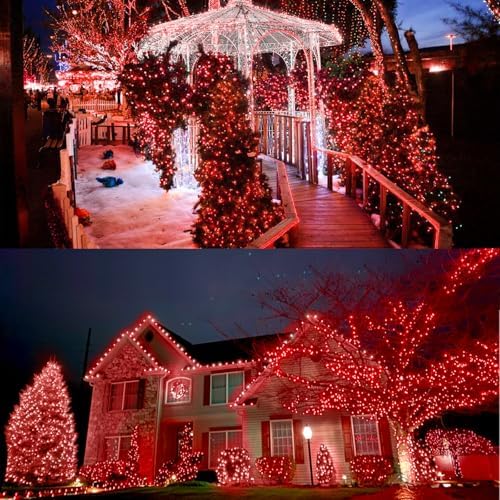 Red Valentines Decor Lights, 32.5FT 100 LED Valentine's Day String Lights Outdoor Indoor, 16 Lighting Mode Plug, alternate