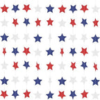 Red White and Blue Star Garland Banner Streamers 59 FT 2.76 Inch, Paper