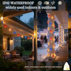 Red White Blue Patriotic String Lights 20FT 40 LED Star Fairy Lights Decor, alternate view 6