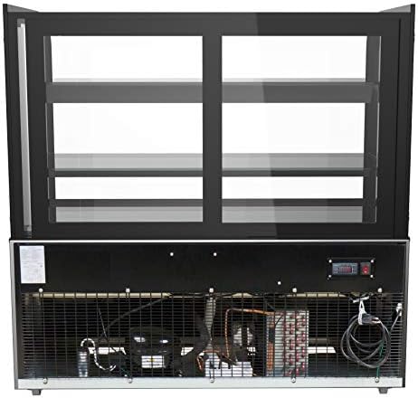 Refrigerated Bakery Display Case for Cakes, Pies, and Pastries, 48” Stainless Steel Frame, Curved Glass Front, alternate view